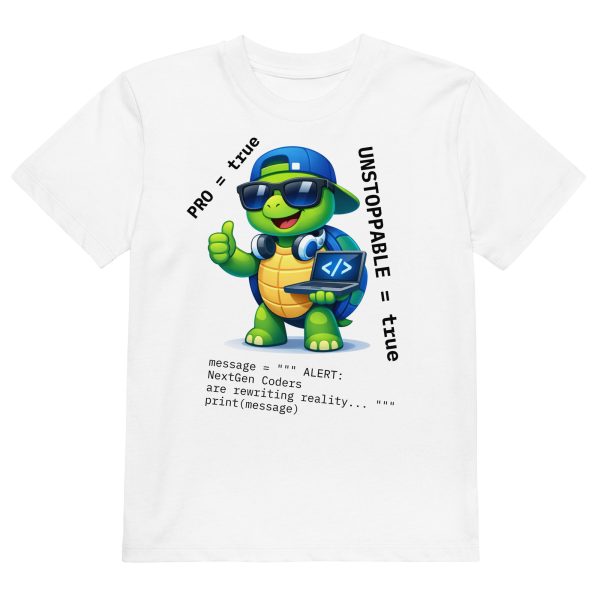 organic-cotton-kids-t-shirt-white-front-697f8436b5fa1 NextGen CODERS organic T-shirt