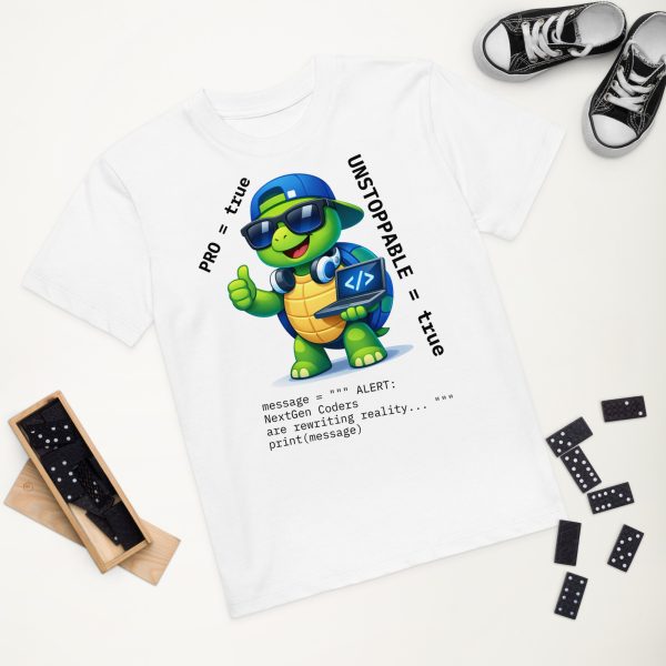 organic-cotton-kids-t-shirt-white-front-697f8436b6a6d NextGen CODERS organic T-shirt