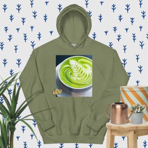 Unisex Hoodie for matcha latte lovers!