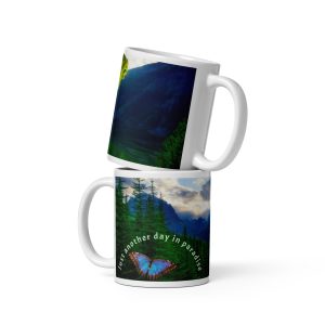 White glossy mug