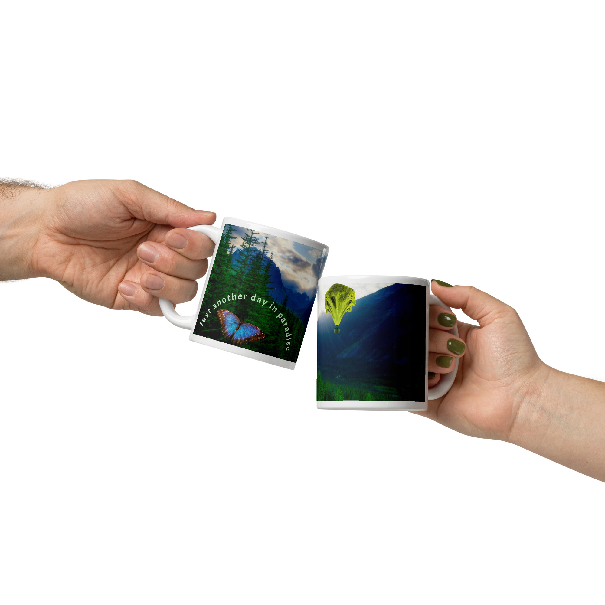 White glossy mug - Obrázek 4